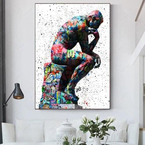 Graffiti Art Painting David Canvas Posters Graffiti Art Canvas Paintings on The Wall Modern Funny Portrait Pictures Home Decor