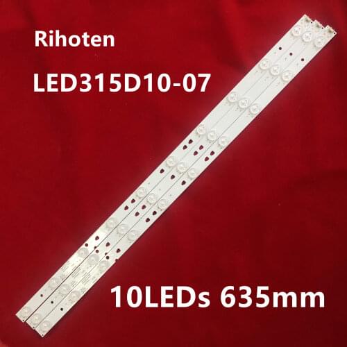 3 PCS 10LEDs 635mm LED backlight strip for 32PAL535 LE32B310N LED315D10-07(B) 30331510219 LED315D10-ZC14-07(A) 30331510213
