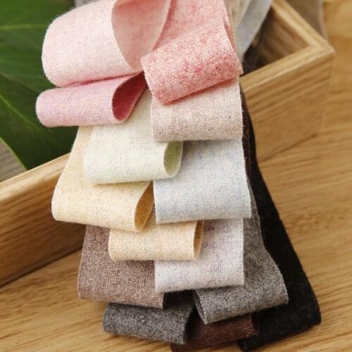 Kewgarden 1" 1.5" 10 16 25 40mm Color Blended Wool Ribbon Handmade Tape DIY Bowknot Accessories Polyester Cotton Webbing 20Y