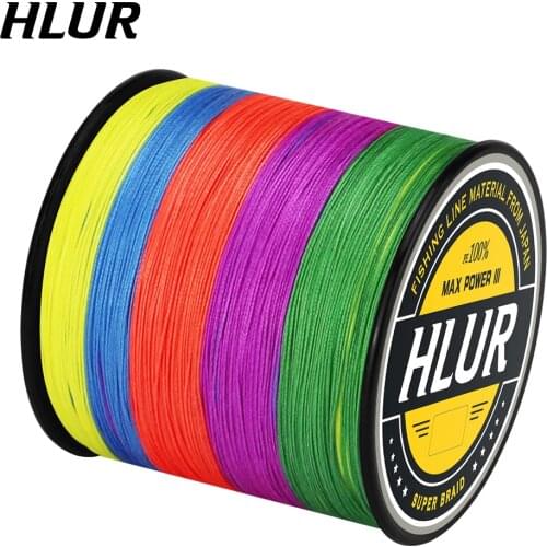 HLUR 300M 500M 4 Strands Super Strong Braid Fishing Line Abrasion Resistance Multifilament Saltwater PE Line 12-83LB