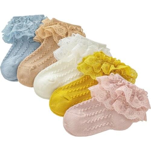 Summer Toddler Baby Girl Cotton Socks Ruffle Lace Design Princess Infant Children Socks