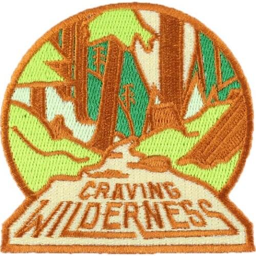 Craving Wilderness Explorer Ourdoor Adventure Morale Slogan Badge Embroidered Iron Patch for Cap Backpack Jacket