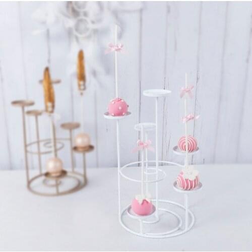 Metal Lollipop Display Racks for Wedding Kids Children Birthday Christmas Party Tableware Dessert Plates Cupcake Macaron Holder