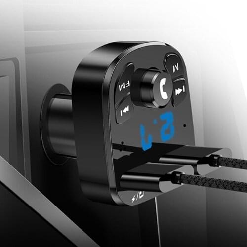 G5AD Multifunctional Car Handsfree MP3 5.0 Player FM Transmitter Dual USB Ports 3.1A Charger Fast Charging Car