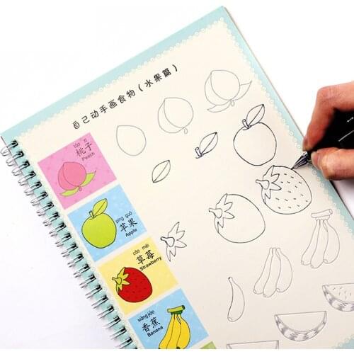 Reusable Childrens Copybook For Calligraphy Basic Drawing Board Magic Copy Book Practice Book for Kids Writing Coloring Books