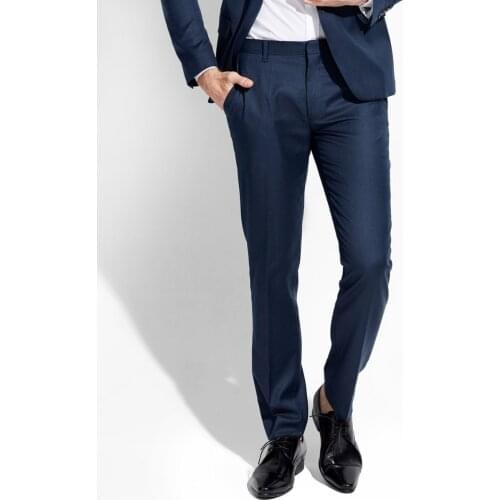 2018 men long pants 50% wool high quality gentle smart casual man suits pant spring slim boyfriend birthday father day gifts 2xl