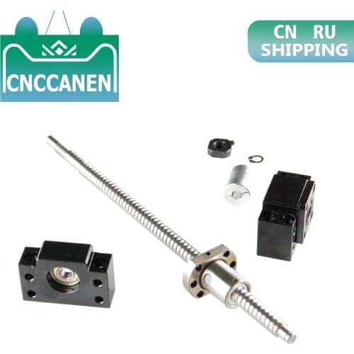 SFU1204 Set SFU1204 rolled ball screw C7 with end machined Length 250mm 1500 mm + 1204 ball nut & BK/BF12 end support + coupler