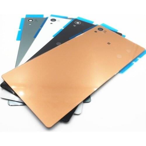 New Glass Back Battery Cover Door For Sony Xperia Z4 Z3+ Z3 Plus E6553 Housing Rear Cover With Sticker