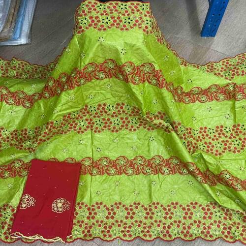 New Arrival African Net Lace Bazin Riche Fabric With Stones Embroidery French Basin Riche Nigerian Material Wedding Party 7Yards