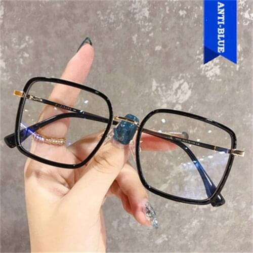 Anti-blue Light Glasses Frame Big Frame Square Computer Square Optical Glasses Eyeglasses Eyewear Frame For Women&Men