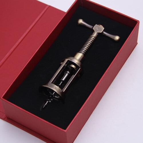 Wine Opener Gift Box Portable High-grade Ancient Zinc Alloy Wine Bottle Opener Carved Bronze Wine Bottle Opener
