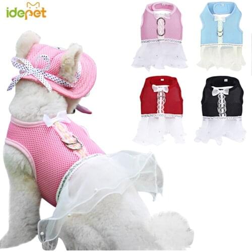 Pet Dresses Harness Dog Clothes Vest Chest Strap Adjustable Cat Leashes Puppy Collar for Small Dogs Harness Pet Accessories