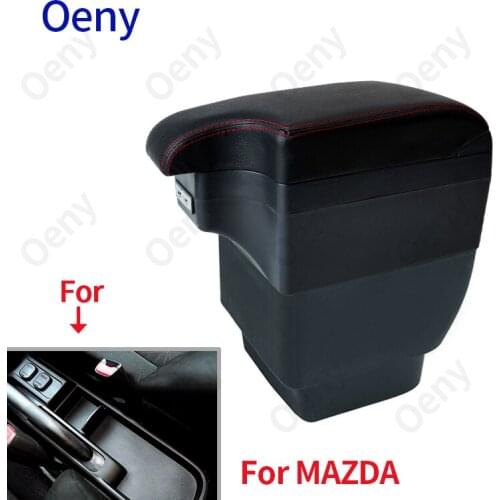 For MAZDA MAZDA 2 Armrest Interior Parts 2017 Car Armrest box Retrofit parts Storage box car accessories Interior with USB LED