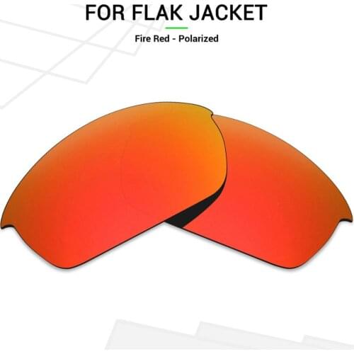 Mryok POLARIZED Replacement Lenses for Oakley Flak Jacket Sunglasses Fire Red