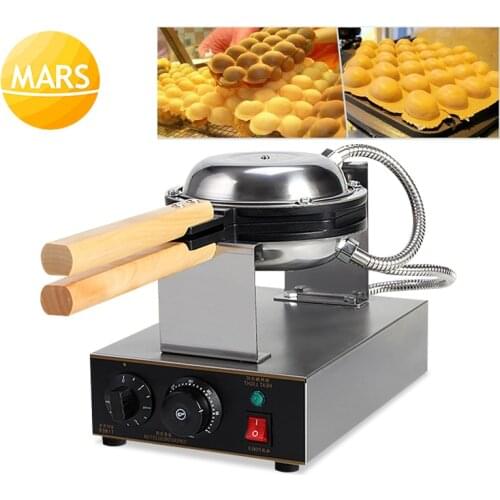 Commercial Electric 110V/220V Non-stick Pan Egg Bubble Waffle Maker Eggettes Puff Cake Iron Maker Machine Bubble Egg Cake Oven