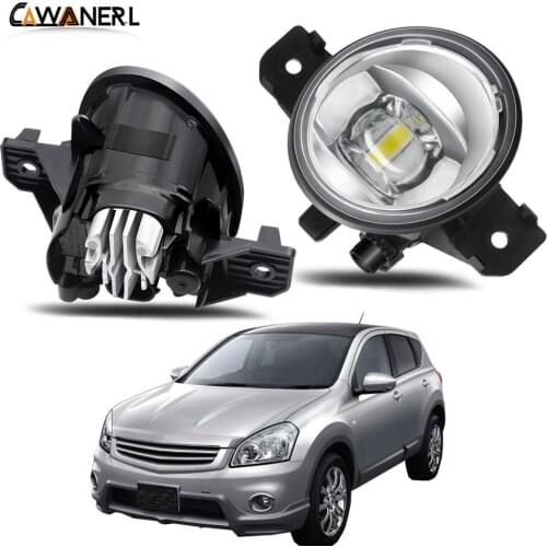 Fog Light Assembly H11 Car Right + Left Side LED Lens Fog Lamp DRL 30W 8000LM 12V For Nissan Dualis (J10, JJ10) 2007-2015
