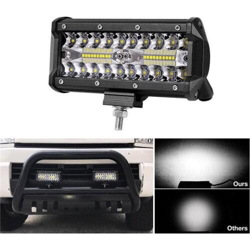 1pc 7 Inch 400W LED Work Light Bar Flood Spot Beam Offroad 4WD SUV Driving Fog Lamp for Offroad 4WD SUV Vehicle Car Lighting