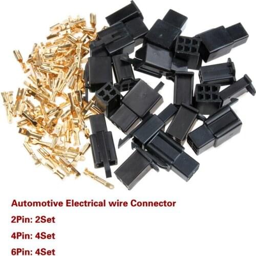 108Pcs 2.8mm Automotive Electrical wire Connector 2/3/4/6/9 pin Male&Female Cable Terminal Plug Using For Motorcycle ebike car