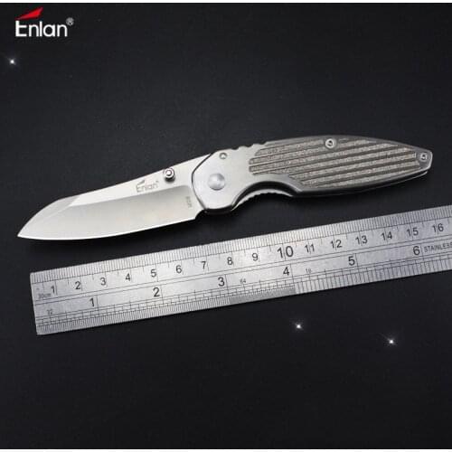 Enlan M08-2 Folding Knife 8Cr13Mov Blade Stainless Steel Handle Outdoor Survival Hunting Camping survival Pocket Multi EDC Knife