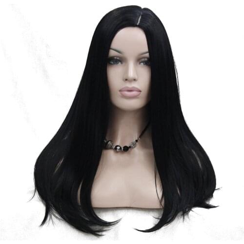 StrongBeauty Womens Black/Auburn Long Silky Straight Wig Hair Synthetic Wigs