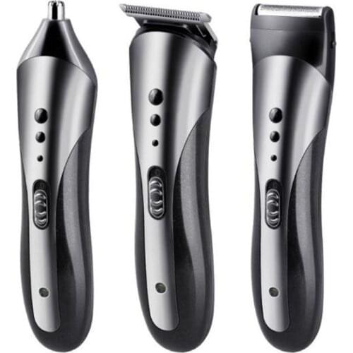 Kemei hair trimmer KM-1407 3 in 1 rechargeable hair clipper nose hair trimmer electric shaver beard trimmer haircut machine