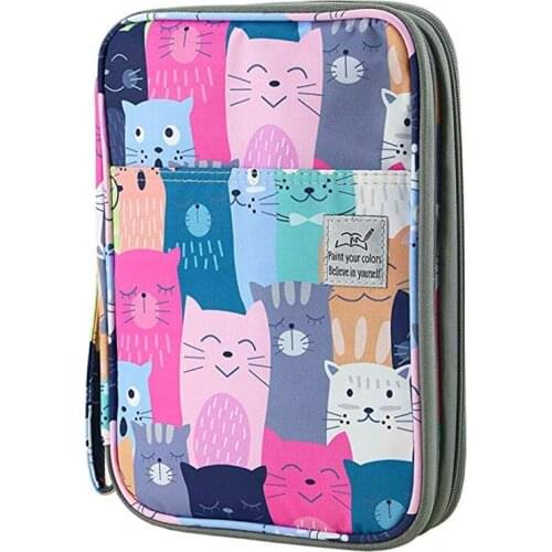 192 Slots Large Capacity Pencil Bag Case Organizer Cosmetic Bag for Colored Pencil Watercolor Pen Markers Gel Pens Bag