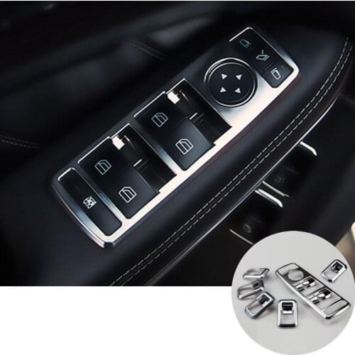 Inner Door Armrest Window Switch Cover Trim 6pcs For Benz GL GLS X166 2013-2019 Car accesories interior Car decoration