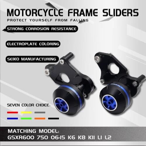CNC Aluminum Falling Protection Frame Sliders Crash Protector For GSXR600 GSXR750 GSXR 600 750 K6 K8 K11 2006-2016