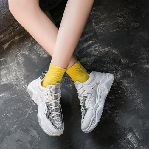 2020 Women Casual Shoes Femme Spring Autumn Shoes Women Sneakers Flats Fashion Lace-Up white Breathable woman Sneakers U21-38