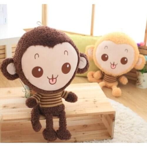 Gift for baby 1pc 50cm cartoon naughty sweater monkey plush hold doll pillow novelty creative children girl stuffed toy