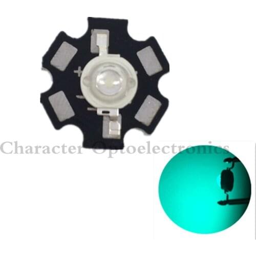 10pcs 3W 490nm - 495nm Cyan Color High Power LED Light Emitter Diode with/ no 20mm Star PCB
