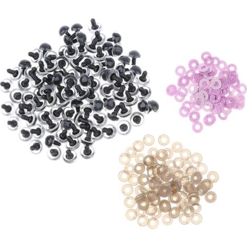 100Pcs Crystal Color Safety Eyes Kit for Doll Craft Making