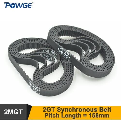 158 GT2 Timing Belt W=6/9mm Length=158mm Teeth=79 2GT Closed-Loop Synchronous Belt For 3D Printer 158-2GT 158-GT2