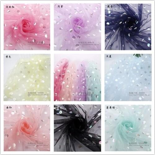 160cm Wide Symphony Polka Dot Mesh Lace Fabric For Girls' Tulle Princess Dress Wedding Garment Sewing Decorative Net Fabric