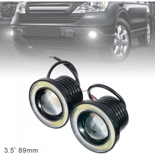 2pcs! Car COB 3.5Inch 89MM 1200LM 30W LED Fog Light Angel Eye DRL Lamp Driving Projector Signal Bulbs Fog Lamps Auto Car Lamp