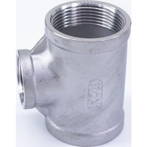 1" BSP To 2" BSP Female Thread 304 Stainless Reducing Tee 3 Way Connector Pipe Fitting water oil air