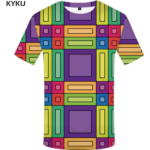 3d Tshirt Psychedelic T shirt Men Cartoon Tshirt Printed Geometric Tshirts Casual Colorful Funny T shirts Harajuku Anime Clothes