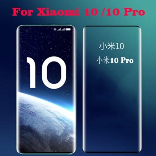 2PCS 3D Curved Tempered Glass For Xiaomi Mi 10 Full Screen Cover Explosion-proof Screen Protector Film For Xiaomi Mi 10 Pro