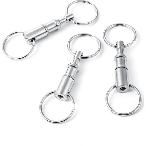 Quickly detach the key ring Separate detachable buckle Double ring key chain hanging buckle