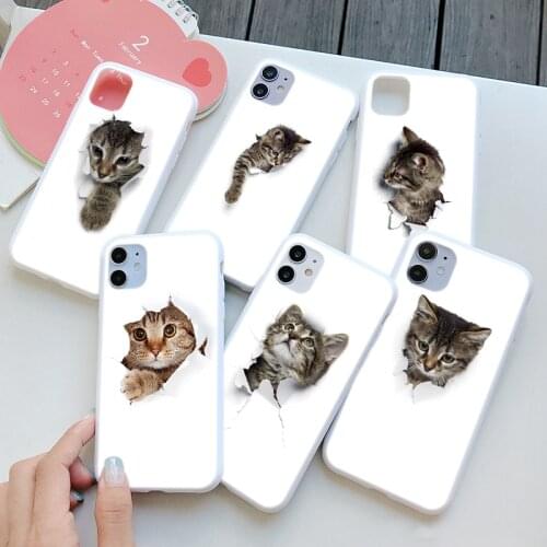 Funny Cute Cat Case For Samsung Galaxy S21 Ultra S20 FE S10 S9 Plus A10 A11 A12 A20E A21S A31 A40 A50 A51 A70 A71 A91 TPU Cover