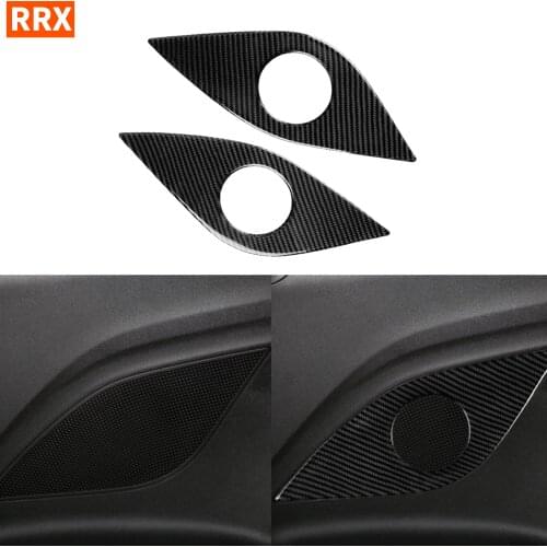 For Chevrolet Camaro 2016 2017 2018 2019 Rear Door Audio Speaker Cover Trim Car Accessories for Camaro Carbon Fiber Interior