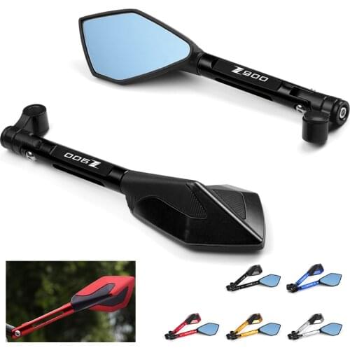 For Kawasaki Z900 z 900 Z 900 2017 2018 2019 2020 2021 Aluminum Motorcycle Handlebar Rear View Mirrors Blue Anti-glare Mirror