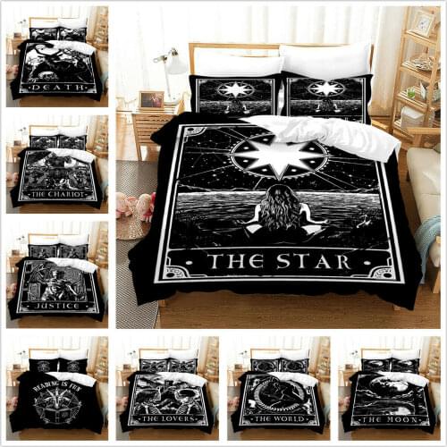 Tarot The Lovers Home Textile Pillow Case 3D Bed Linen Duvet Covers Comforter Bedding Sets Bed Set Home Decor Bedding