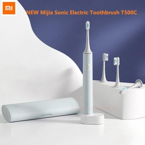 Xiaomi Mijia Sonic Electric Toothbrush T500C with Storage Box IPX7 Waterproof Wireless Rechargeable Deep Clean Work Mijia APP