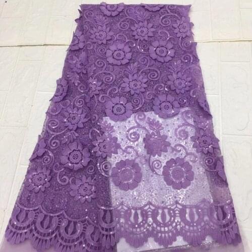 French African sequin lace fabric high quality lace embroidery for 2021 wedding Nigeria mesh lace fabric D4403