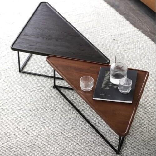 Nordic luxury triangle coffee table piano paint irregular coffee table living room combination coffee table customization