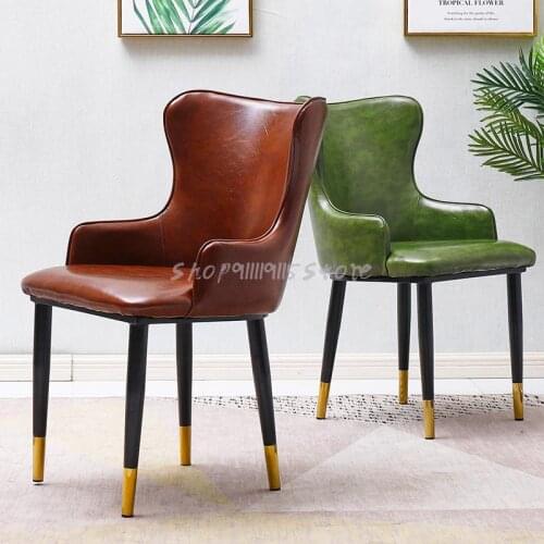 Nordic Family Dining Chair Light Luxury Post Modern Hotel Chair Makeup Manicure Desk Stool Net Red Single Chair Back