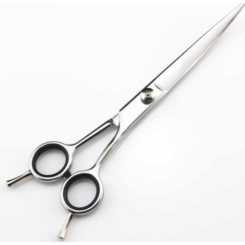 Professional Two-tailed 7 inch shears curved cutting thinning pet cat dog grooming hair scissors barber hairdressing scissors