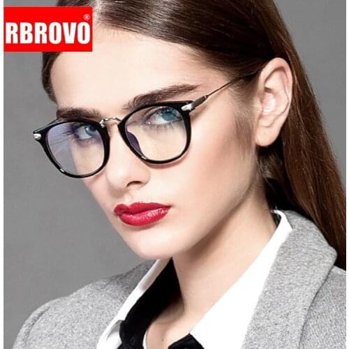 RBROVO 2021 Square Glasses Women Anti-blue Light Glasses Frame Women Brand Eyeglasses Women Luxury Lentes De Lectura Mujer
