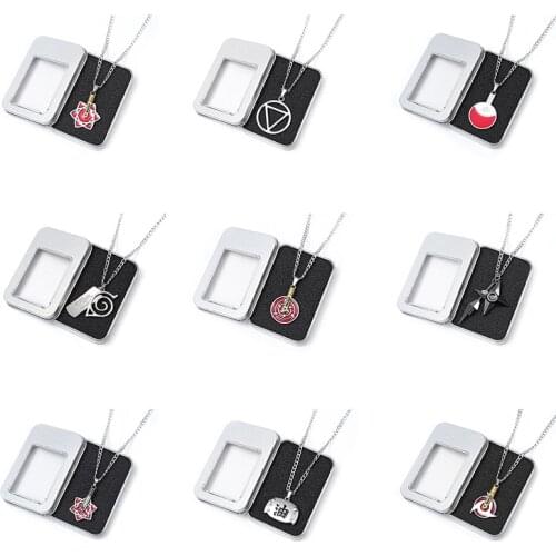 Naruto Pendant Necklace Cartoon Anime Character Cute Style Unisex Jewelry Necklace Birthday Gift